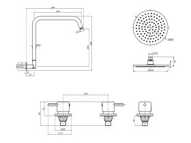 Mizu Drift Gooseneck Shower Set 300mm Chrome (3 Star)