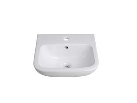 Wolfen Wall Basin Only 400 x 365mm Overflow 1 Taphole White
