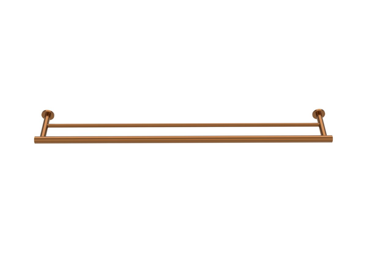 Supporting Image - Mizu Drift Double Towel Rail 900mm Brushed Bronze - Front