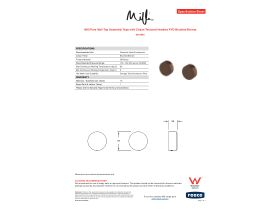 Specification Sheet - Milli Pure Wall Top Assembly Taps with Cirque Textured Handles PVD Brushed Bronze