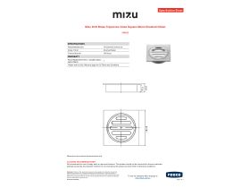 Specification Sheet - Mizu Drift Brass Trapscrew Grate Square 80mm Brushed Nickel