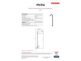 Specification Sheet - Mizu Drift Floor Mounted Bath Outlet Trimset Only Matte Black