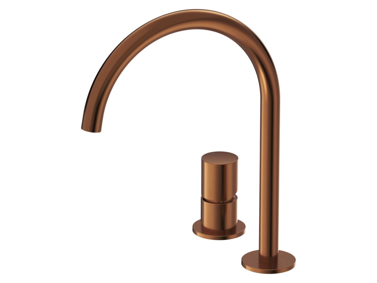 Hero - Mizu Drift Dial Medium Height Hob Mixer Brushed Bronze (6 Star) Lead Free
