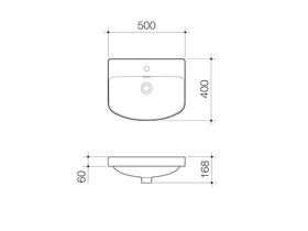 Caroma Forma Inset Vanity Basin 1 Taphole with Overflow