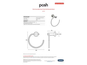 Specification Sheet - Posh Solus MK2 Guest Towel Rail Brushed Nickel