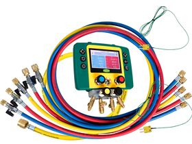 Refmate 4 Digital Manifold With 2 Temperature Sensors & 5 x 60" Hoses With Ball Valves