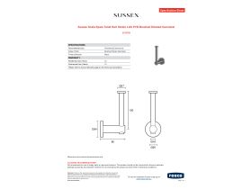 Specification Sheet - Sussex Scala Spare Toilet Roll Holder LUX PVD Brushed Smoked Gunmetal