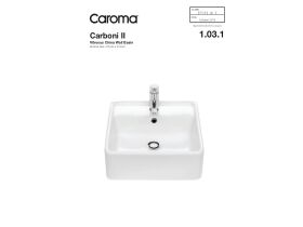 Technical Guide - Caroma Carboni Wall Basin with Overflow 1 Taphole White