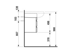 LAUFEN Alessi One Vanity Unit No Taphole 1600mm