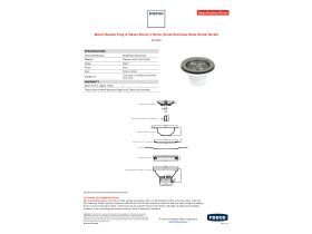 Specification Sheet - Memo Basket Plug & Waste 90mm x 50mm (Suits Stainless Steel Sinks) Nickel