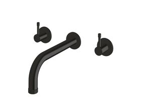 Hero - Sussex Scala Nova Wall Basin/Bath Set 200mm PVD Matte Black (5 Star) Lead Free