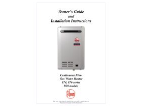 Owner’s Guide and Installation Instructions - Rheem Ultra 28L Gas Continuous Flow Water Heater