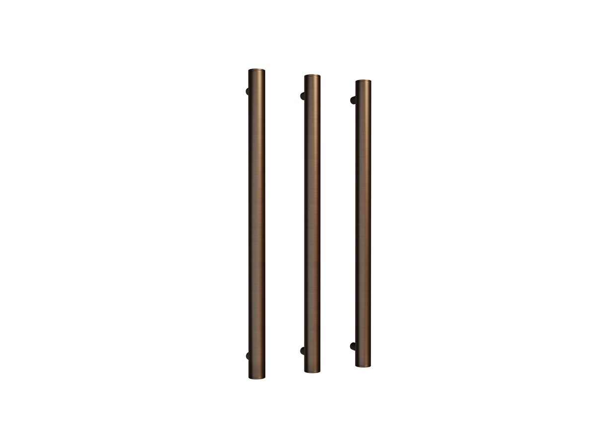Hydrotherm Pure Vertical Triple Heated Towel Rail 900 x 38mm PVD Brushed Bronze
