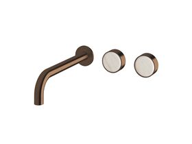 Supporting Image - Sussex Pure Elemental Wall Bath Hostess System 250mm PVD Brushed Bronze with Aurora Insert