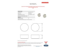 Specification Sheet - Sussex Pure Progressive Dual Mixer System with Cirque Textured Handles PVD Brushed Nickel Lead Free