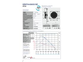Specification Sheet - SolerPalau Fan 630mm 3Ph HRST/4-630/33BZ
