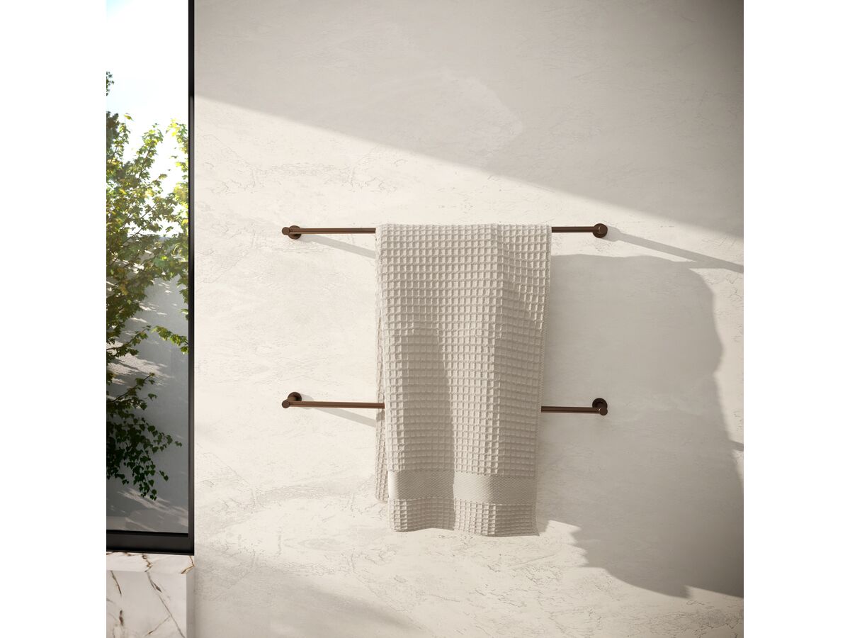 Sussex Pure Single Towel Rail 600mm PVD Brushed Bronze