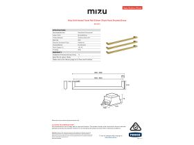 Specification Sheet - Mizu Drift Heated Towel Rail 830mm (Triple Pack) Brushed Brass