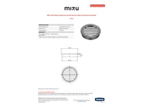 Specification Sheet - Mizu Drift Brass Trapscrew Grate Round 100mm Brushed Gunmetal
