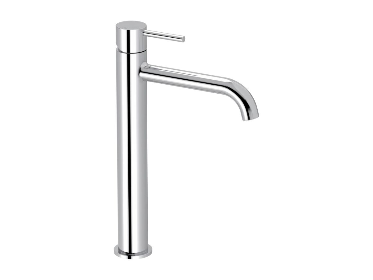 Hero - Mizu Drift Extended Basin Mixer Tap Curve Spout Chrome (6 Star)