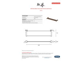 Specification Sheet - Milli Mood Metal Vanity Shelf PVD Brushed Bronze