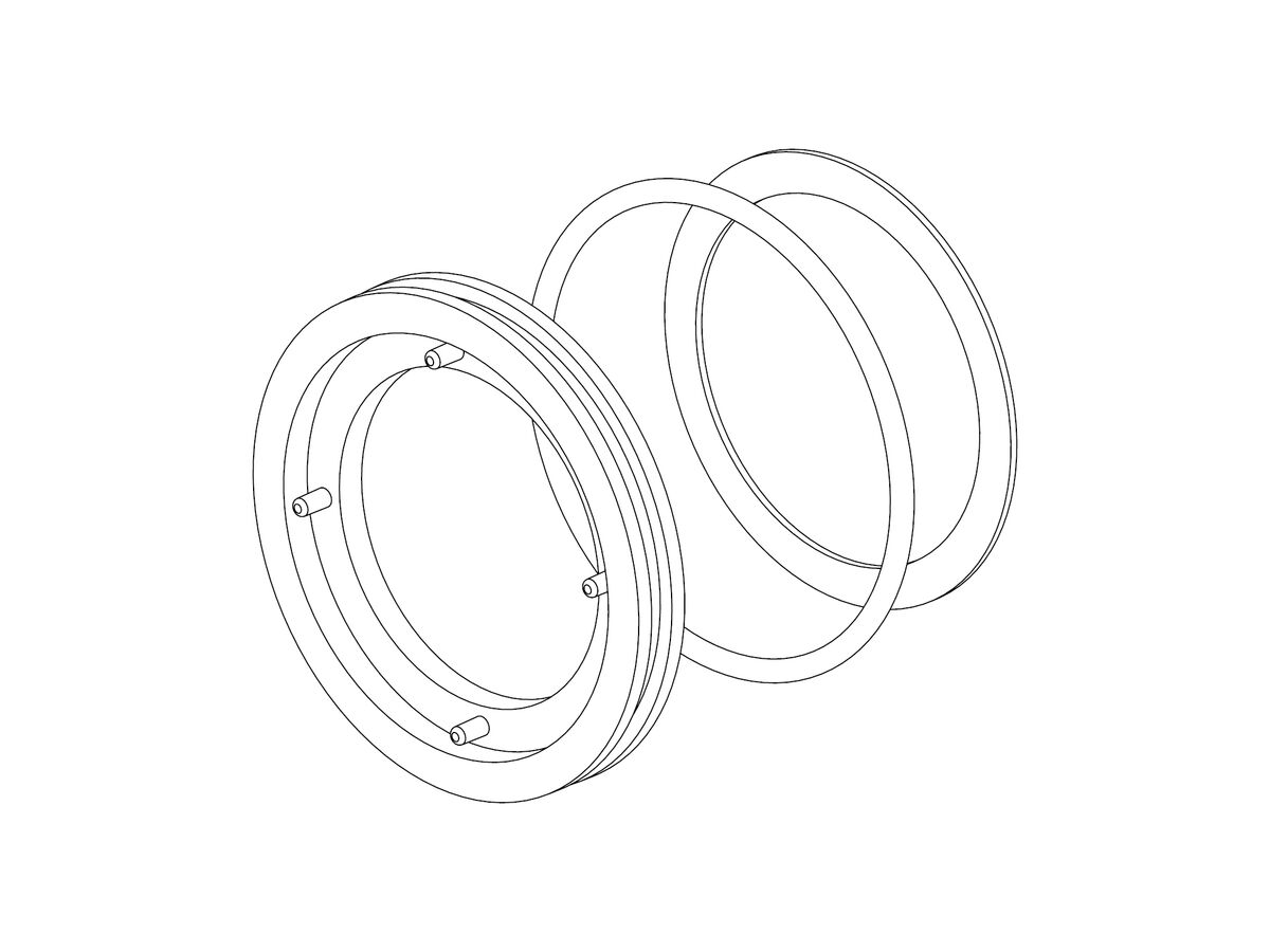 Hero - Milli Etch Tapware Dress Plate Retainer Assembly Brushed Gunmetal