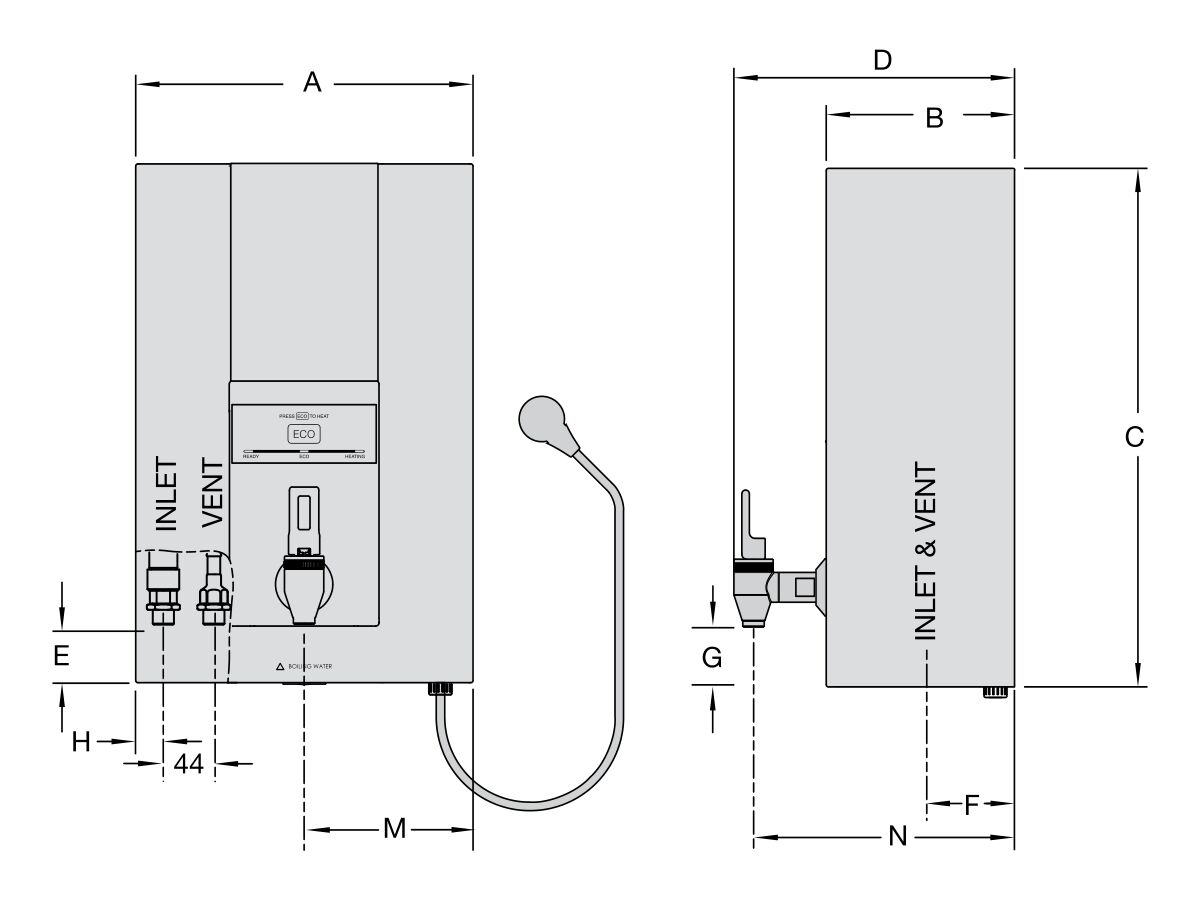 Everhot Above-Bench Boiling Water