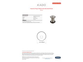 Specification Sheet - Kado Era Plug & Waste 40mm Brushed Nickel