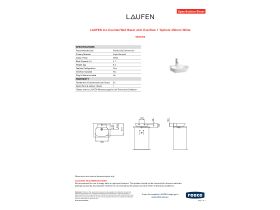 Specification Sheet - LAUFEN Ino Counter/Wall Basin with Overflow 1 Taphole 450mm White