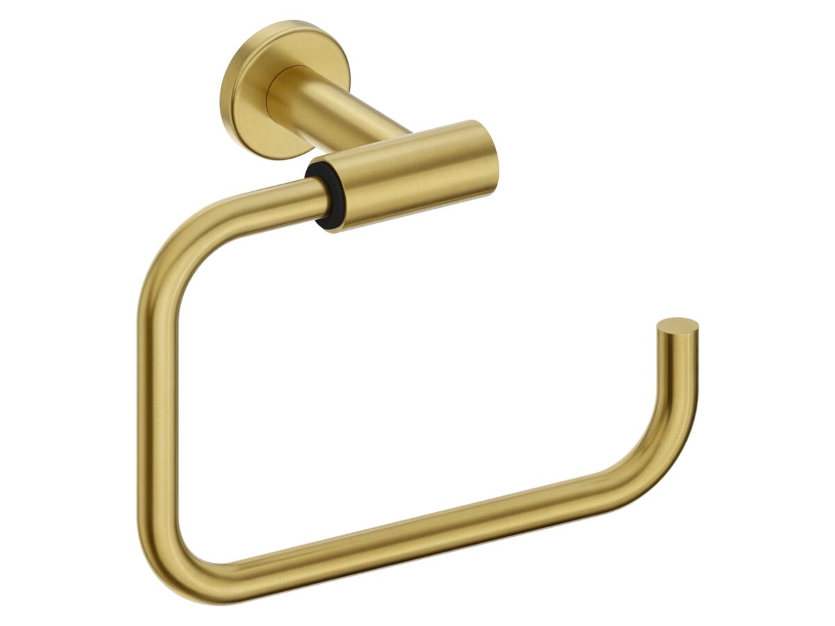 Mizu Drift Square Guest Towel Holder Brushed Brass