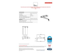 Specification Sheet - Faucet Strommen Vara Disc Wall Basin / Bath Hostess Tap System Right Hand 250mm Kit Chrome (6 Star) Lead Free