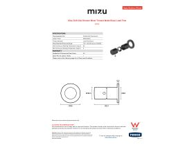 Specification Sheet - Mizu Drift Dial Shower Mixer Trimset Matte Black Lead Free