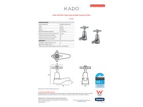 Specification Sheet - Kado Era Pillar Taps Cross Handles Chrome (5 Star)
