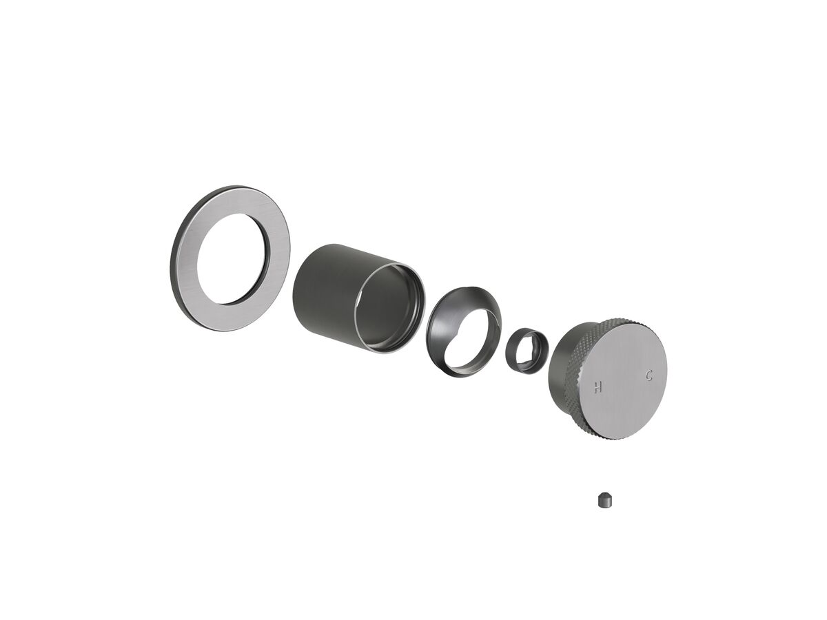 Hero - Faucet Strommen Vara Disc Shower Mixer Tap Trimset Brushed Graphite Lead Free