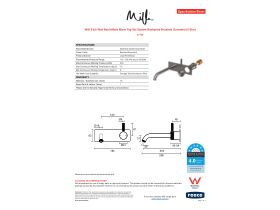 Specification Sheet - Milli Etch Wall Basin/Bath Mixer Tap Set Square Backplate Brushed Gunmetal (6 Star)