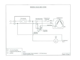 Wiring Diagram - Tecumseh Condensing Unit Model CAJ & AE2 (CSR)