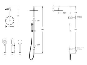 Sussex Pure Twin Rail Shower (3 Star)