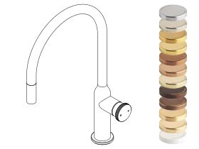 Hero - Faucet Strommen Vara Disc Gooseneck Pull Out Sink Mixer Tap 2 Function Specialty Finish (4 Star) Lead Free