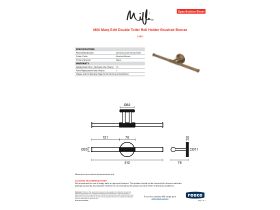Specification Sheet - Milli Marq Edit Double Toilet Roll Holder Brushed Bronze