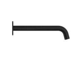 Supporting Image - Mizu Drift Wall Basin/Bath Outlet Curve Spout 250mm Matte Black (6 Star) Lead Free - Side