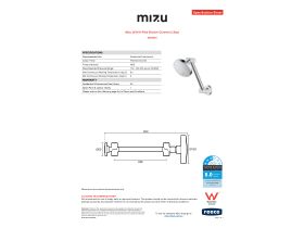 Specification Sheet - Mizu Drift Hi-Rise Shower Chrome (3 Star)