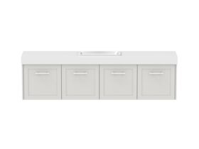 Hero - Kado Lux Ensuite All Door 1800mm Wall Hung Centre Basin 90mm Top