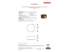 Specification Sheet - Sussex Pure Progressive Top Mount Hob Mixer with Diamond Textured Handles PVD Brushed Bronze Lead Free
