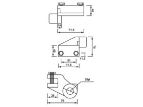 CRH Adjustable Offset Track Mounted Stop A220GLH