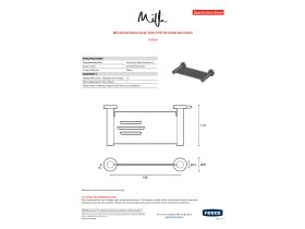 Specification Sheet - Milli Mood Metal Soap Dish PVD Brushed Gunmetal