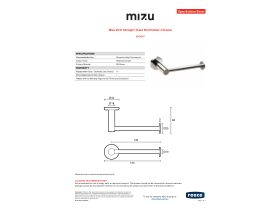 Specification Sheet - Mizu Drift Straight Toilet Roll Holder Chrome