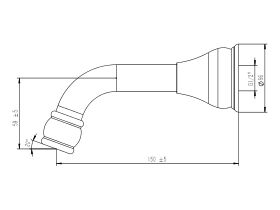 Milli Voir Wall Bath Spout 150mm