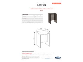 Specification Sheet - LAUFEN Kartell Stool 330mm x 280mm x 465mm Fume