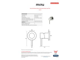 Specification Sheet - Mizu Drift Shower Mixer Kit Brushed Nickel Lead Free