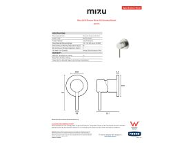 Specification Sheet - Mizu Drift Shower Mixer Kit Brushed Nickel